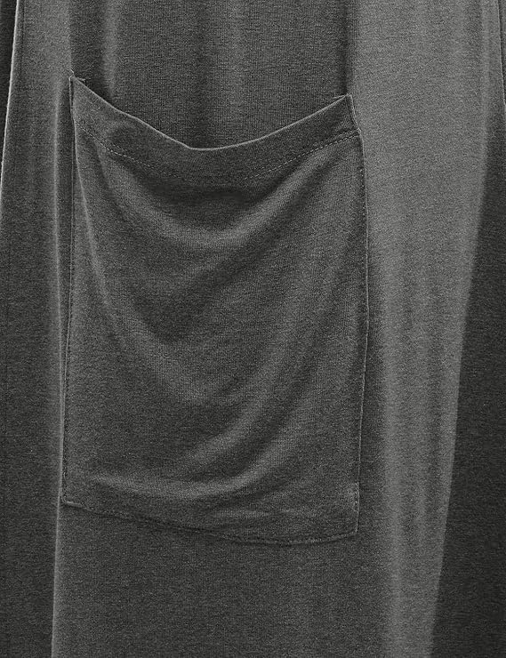 Women's Open Front Knee Length Long Sleeve Cardigan w/ Pockets S-3X