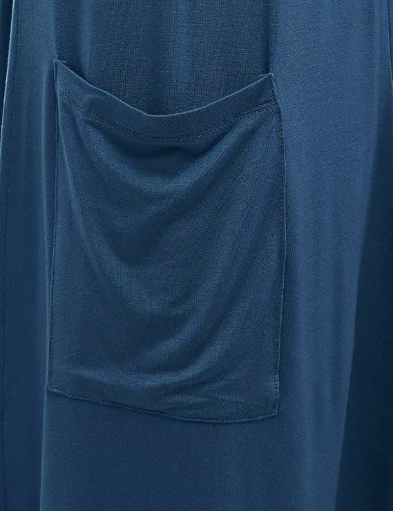 Women's Open Front Knee Length Long Sleeve Cardigan w/ Pockets S-3X