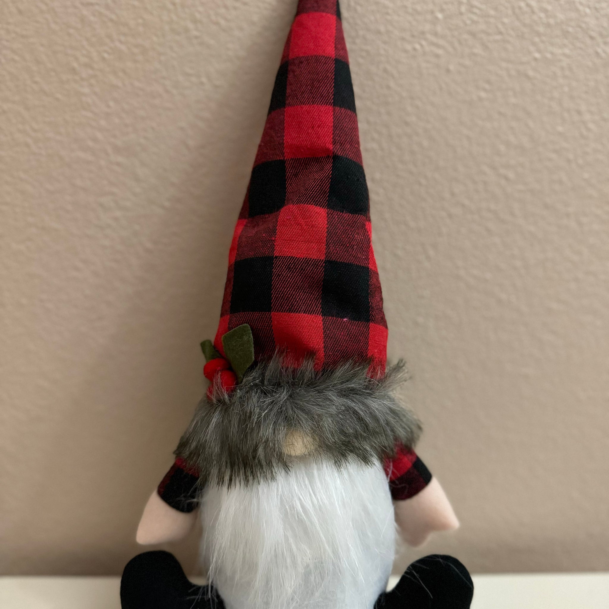 Ready to Ship Plaid Hat Gnome