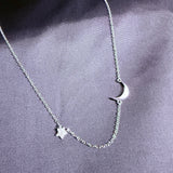 925 Sterling Silver CZ Necklaces – Star Moon, Snowflake, Heart, Infinity Bar