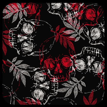 B318 - Preorder Red and White Skulls Leggings, Joggers & Lounge Pants (Closes 10/25. ETA: late Dec.)