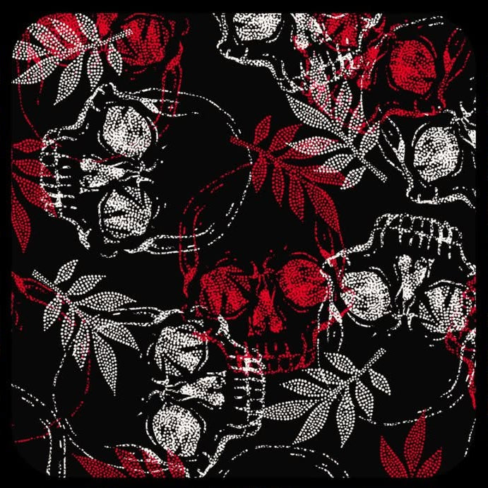 B318 - Preorder Red and White Skulls Leggings, Joggers & Lounge Pants (Closes 10/25. ETA: late Dec.)
