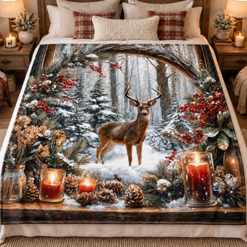 Winter Deer 50x60 Blanket | Run Ends 10/9 | ETA 42 days