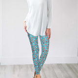 Summer Time Umbrellas & Starfish Print Soft Leggings