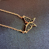 Micro Butterfly Necklace & Earring .925 Gold Plated CZ – 7 Colors – 16"+1.5" .925 Sterling Silver