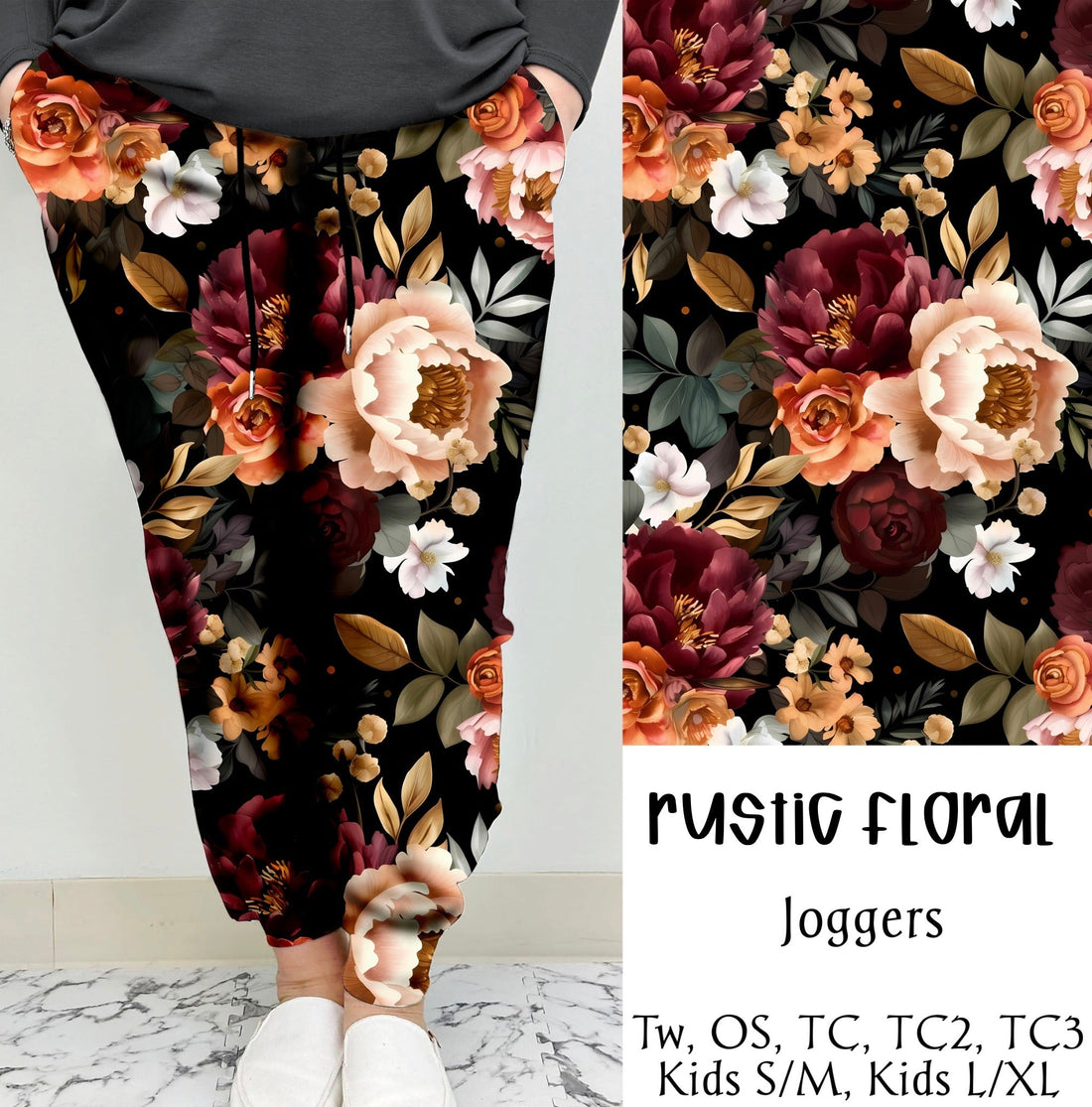 Rustic Floral Leggings/Joggers | Run ends 6/30 | ETA 42 Days