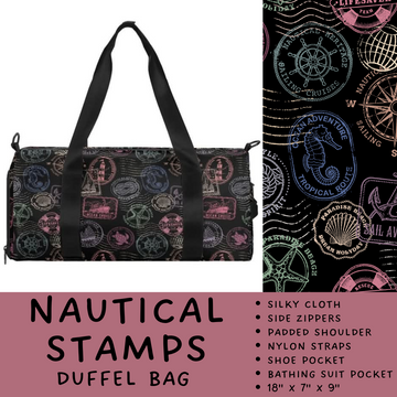 Batch #264 - Travel Collection - Closes 12/31 - ETA - Nautical Stamps Duffel Bag