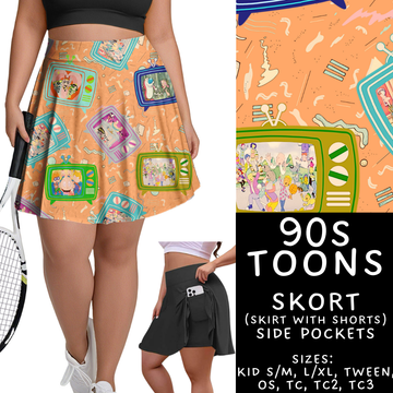 Batch #461 - October Request Run - Closes 12/9 - ETA late Jan - 90s Toon Skort