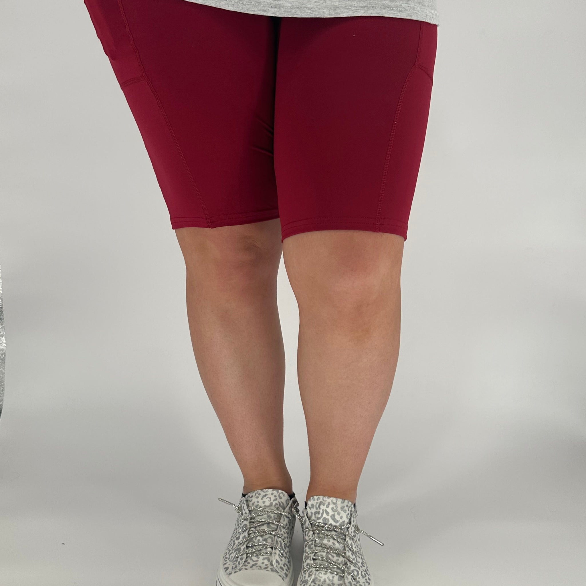 Wine Bermuda Shorts w/ Pockets