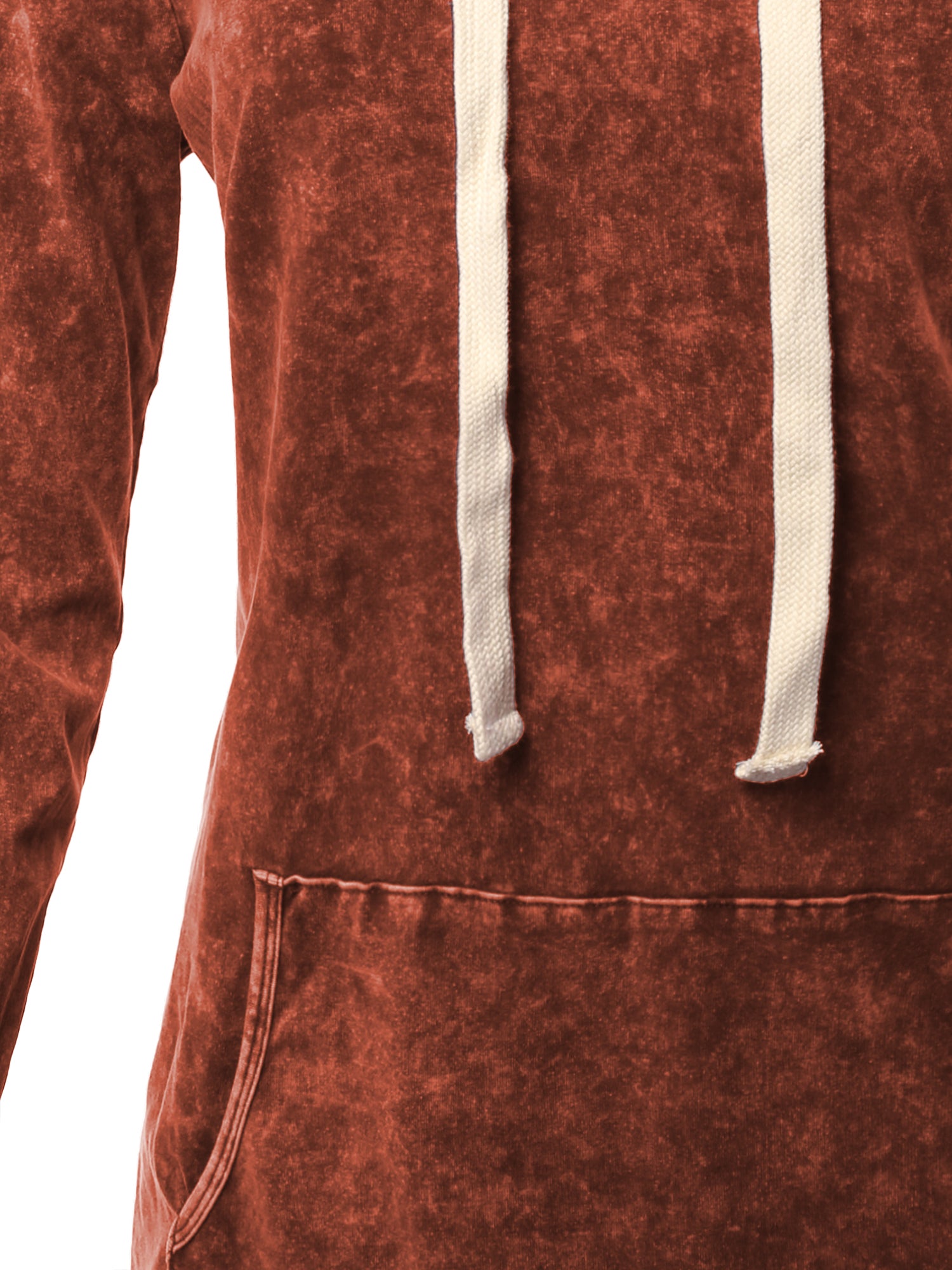Acid Wash Drawstring Relaxed Pullover Hoodie Sweatshirts w/ Kangaroo Pocket