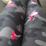 Camo Flamingo Print Leggings
