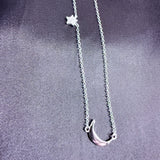 925 Sterling Silver CZ Necklaces – Star Moon, Snowflake, Heart, Infinity Bar