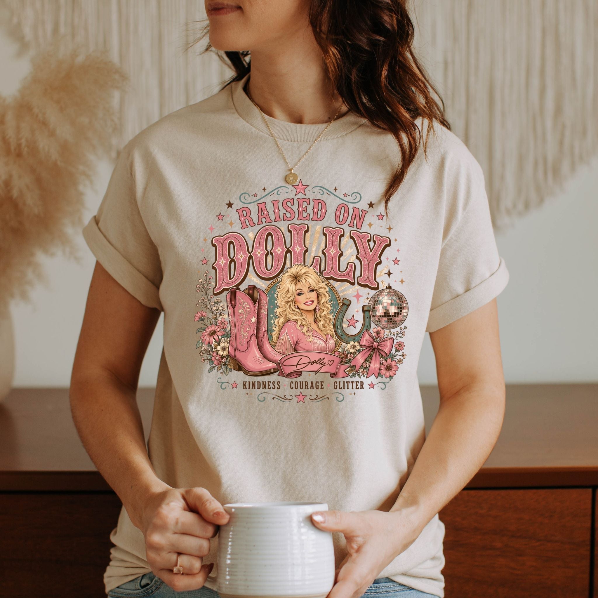 Raised on Dolly Pink Tshirt