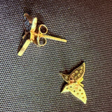 Micro Butterfly Necklace & Earring .925 Gold Plated CZ – 7 Colors – 16"+1.5" .925 Sterling Silver