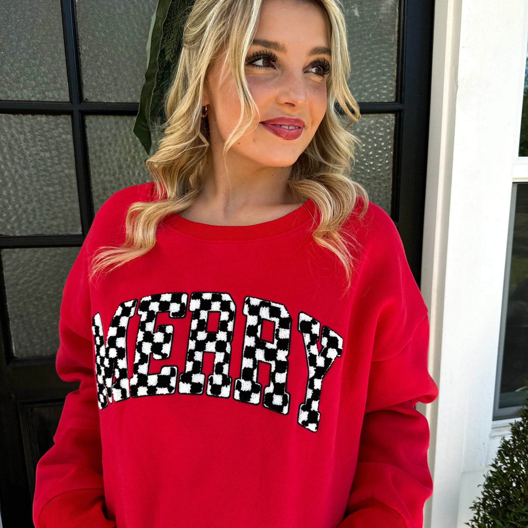 PREORDER: Merry Checkered Sweatshirt