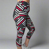 Firefighter Support Thin Red Line Flag Print Soft Leggings - Capri or Full Length