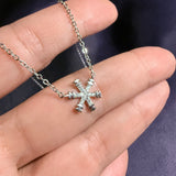 925 Sterling Silver CZ Necklaces – Star Moon, Snowflake, Heart, Infinity Bar