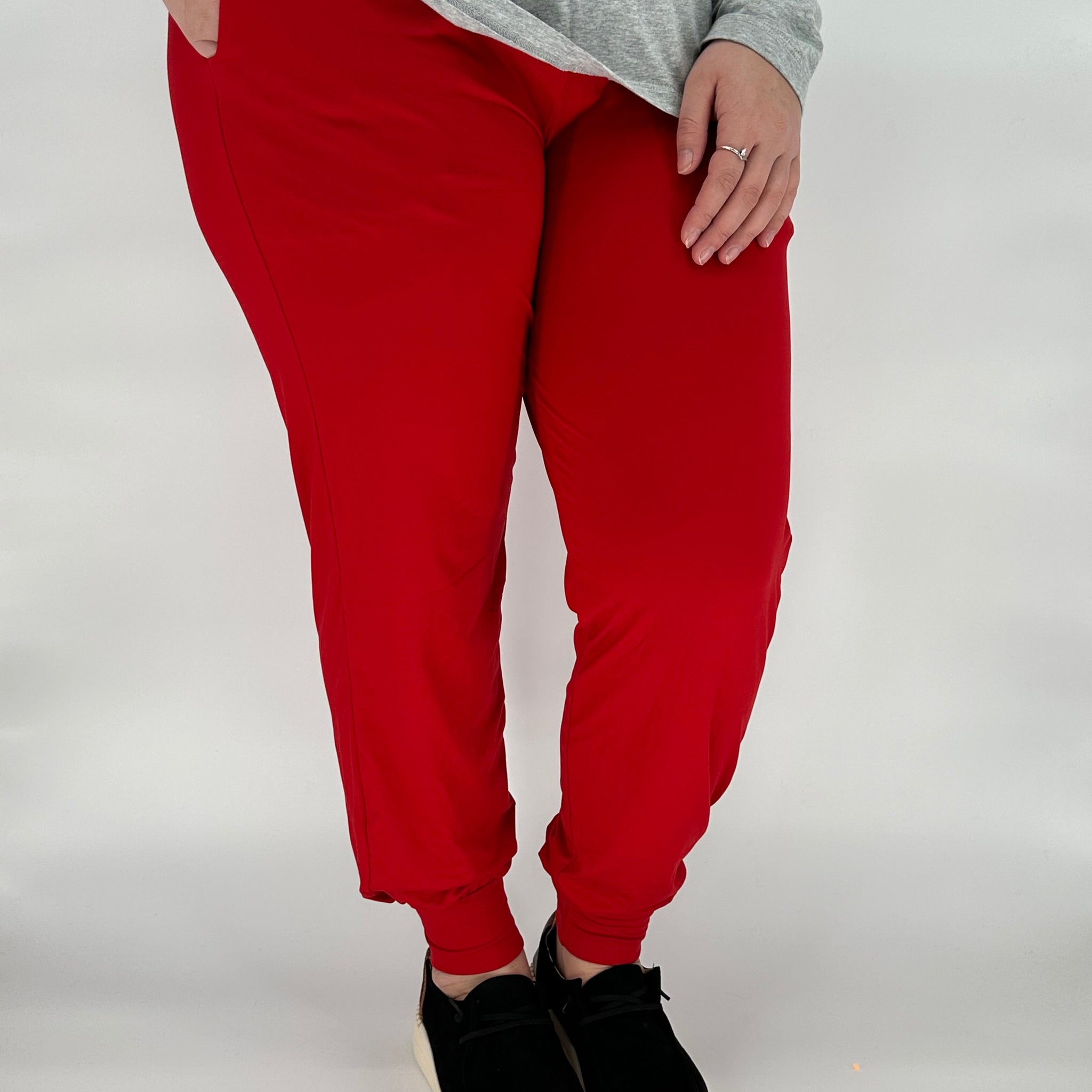 Red Joggers w/ Pockets