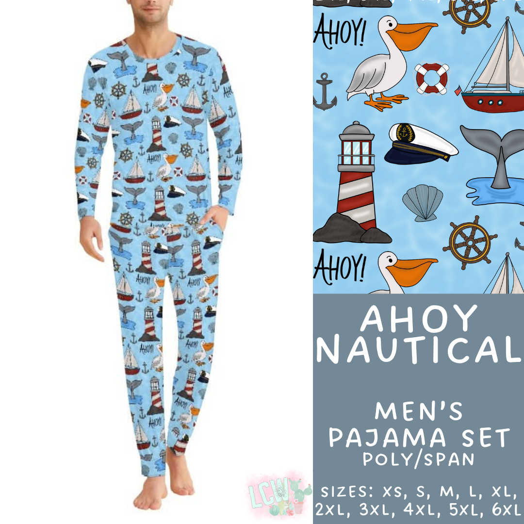 Batch #344 - Family Pajama Party - Closes 5/23 - ETA late July - Ahoy Nautical Men's Pajama Set