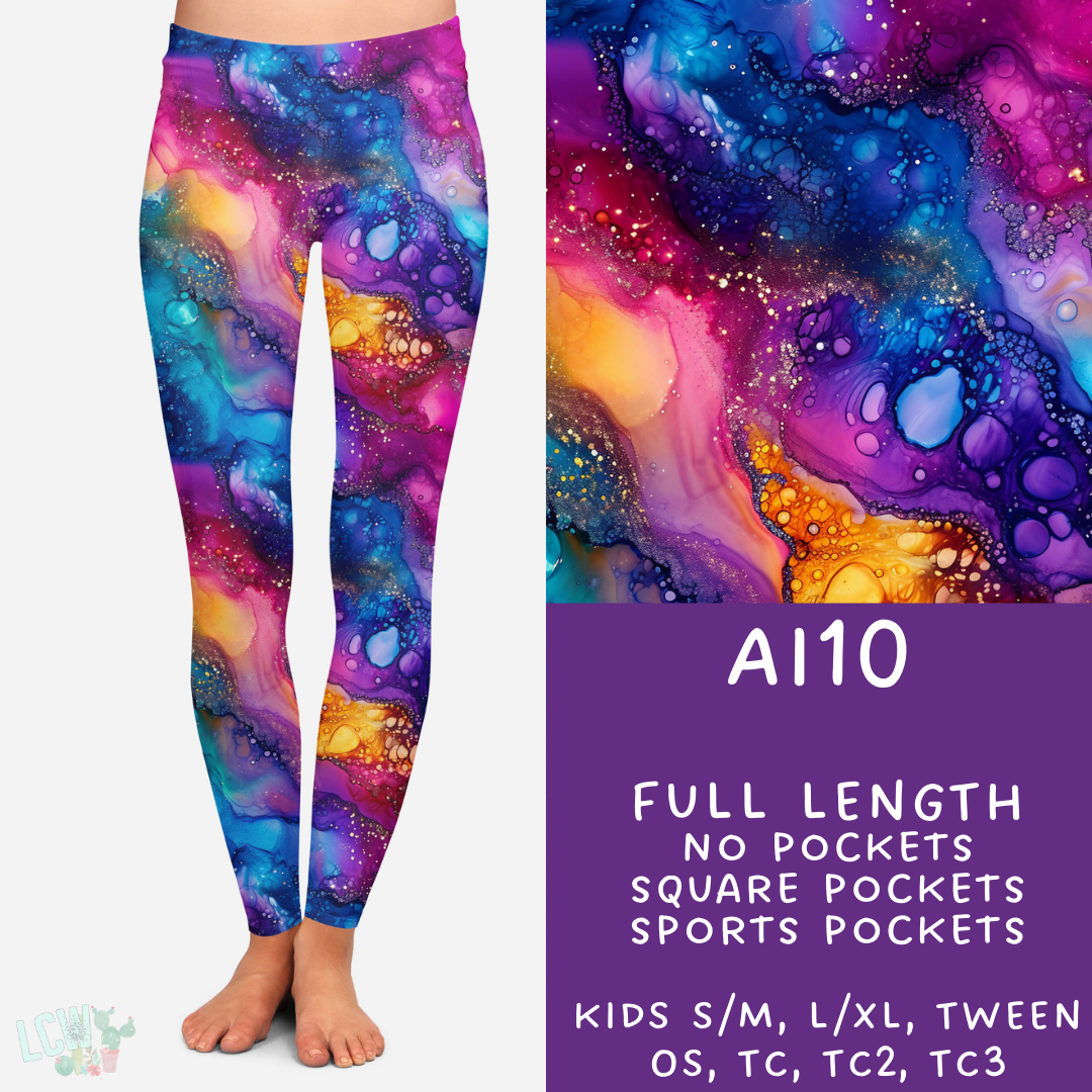 Batch #275 - Alcohol Ink - Closes 1/23 - ETA late March - AI10 Leggings