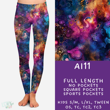 Batch #275 - Alcohol Ink - Closes 1/23 - ETA late March - AI11 Leggings