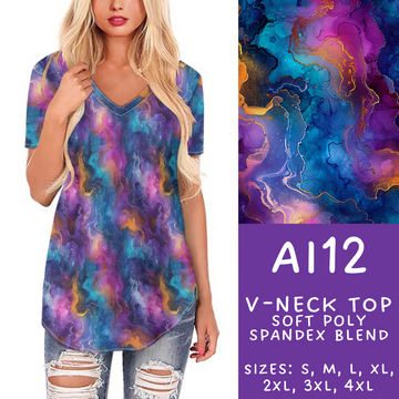 Batch #275 - Alcohol Ink - Closes 1/23 - ETA late March - AI12 V-Neck Tee