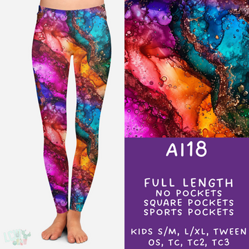 Batch #275 - Alcohol Ink - Closes 1/23 - ETA late March - AI18 Leggings