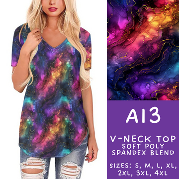 Batch #275 - Alcohol Ink - Closes 1/23 - ETA late March - AI3 V-Neck Tee