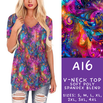 Batch #275 - Alcohol Ink - Closes 1/23 - ETA late March - AI6 V-Neck Tee