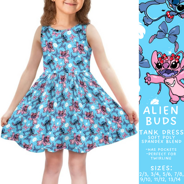 Ready To Ship - Alien Buds Girls Tank Dresses - 5/6