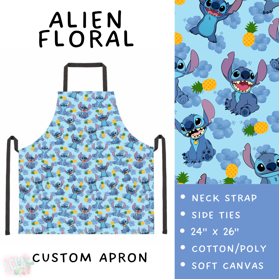 Batch #476 - Bake Off - Closes 1/16 - ETA early/mid March - Alien Floral Apron