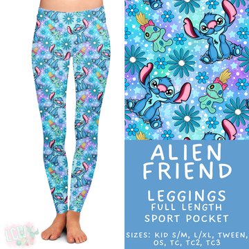 Batch #472 - Magical Faves 16 - Closes 1/5 - ETA late Feb - Alien Friend Full Length Leggings