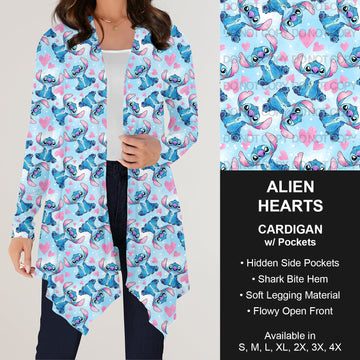 B196 Preorder - Alien Hearts Cardigan w/ Pockets (Closes 11/24. ETA: late Jan.)