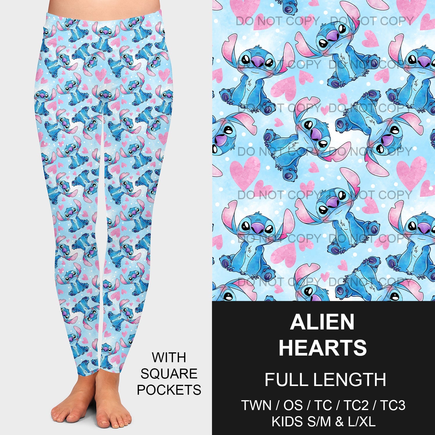 B196 - Preorder Alien Hearts Leggings w/ Pockets (Closes 11/24. ETA late Jan.)