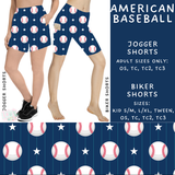 Ready to Ship - American Baseball Biker Shorts - TC