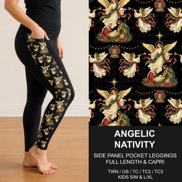 B311 - Preorder Angelic Nativity Side Panel Pocket Leggings (Closes 9/06. ETA: mid Nov.)