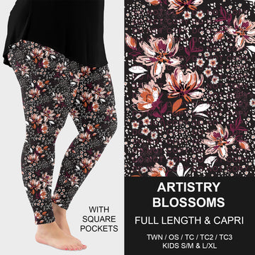 B264 - Preorder Artistry Blossom Leggings w/ Pockets (Closes 12/07. ETA: early Feb.)