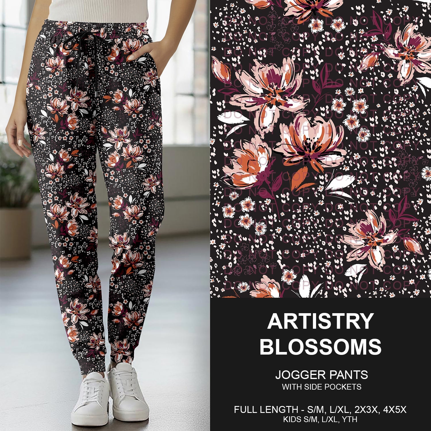 B264 - Preorder Artistry Blossom Jogger Pants (Closes 12/07. ETA early Feb.)