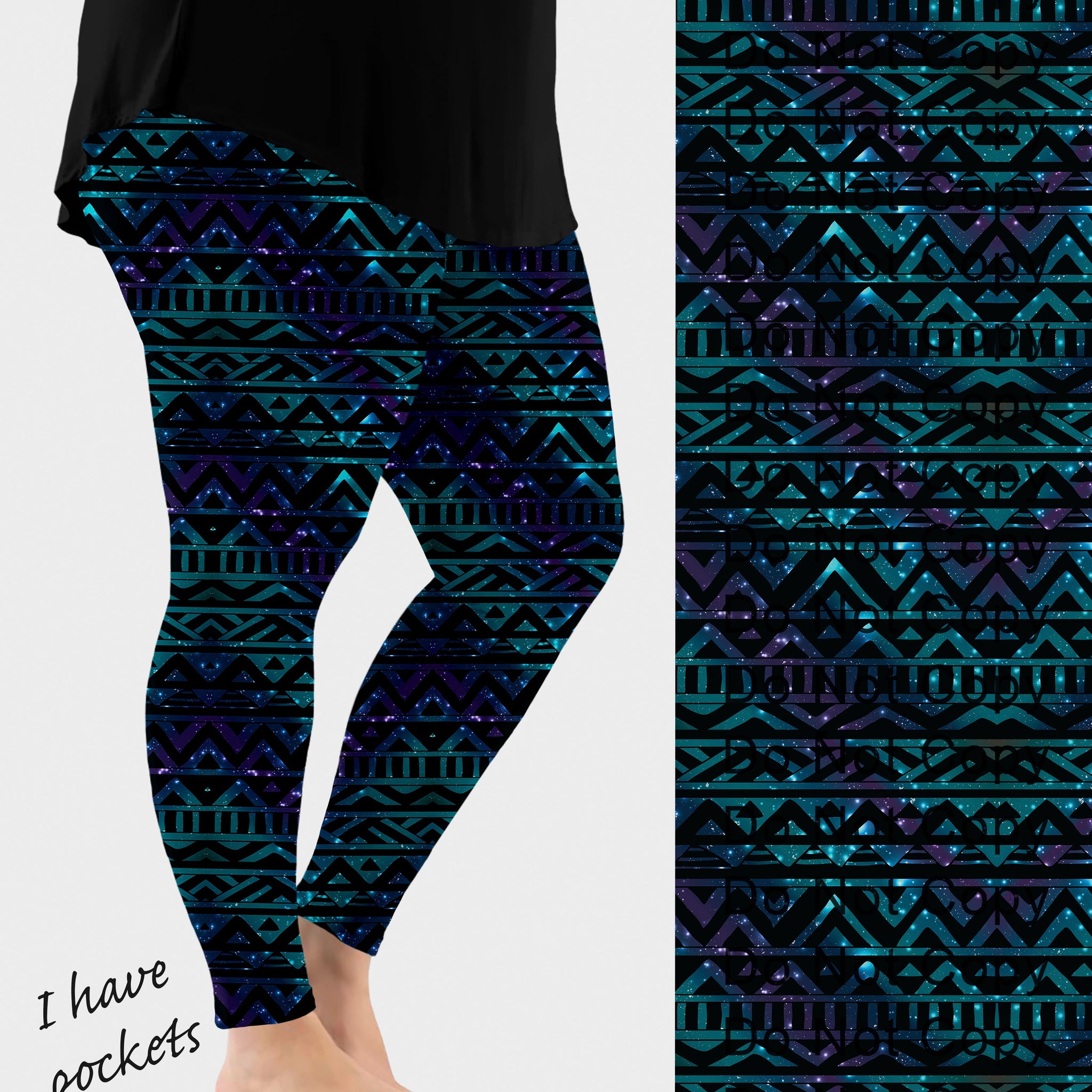 RTS - Aztec Galaxy Leggings w/ Pockets