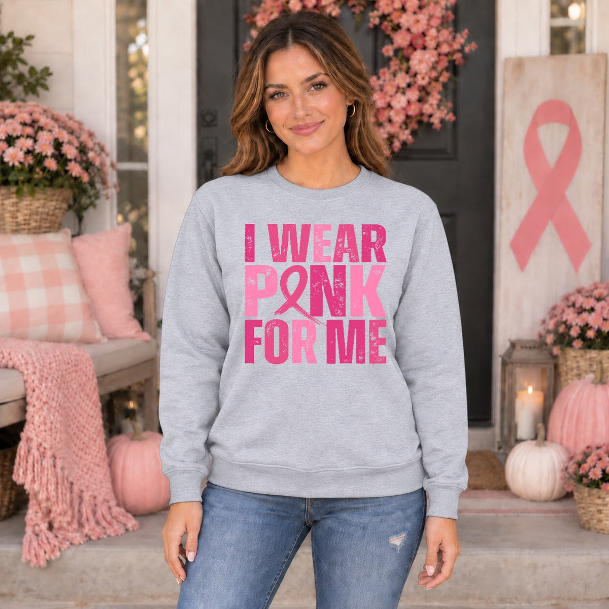 I Wear Pink For Me Sweatshirt