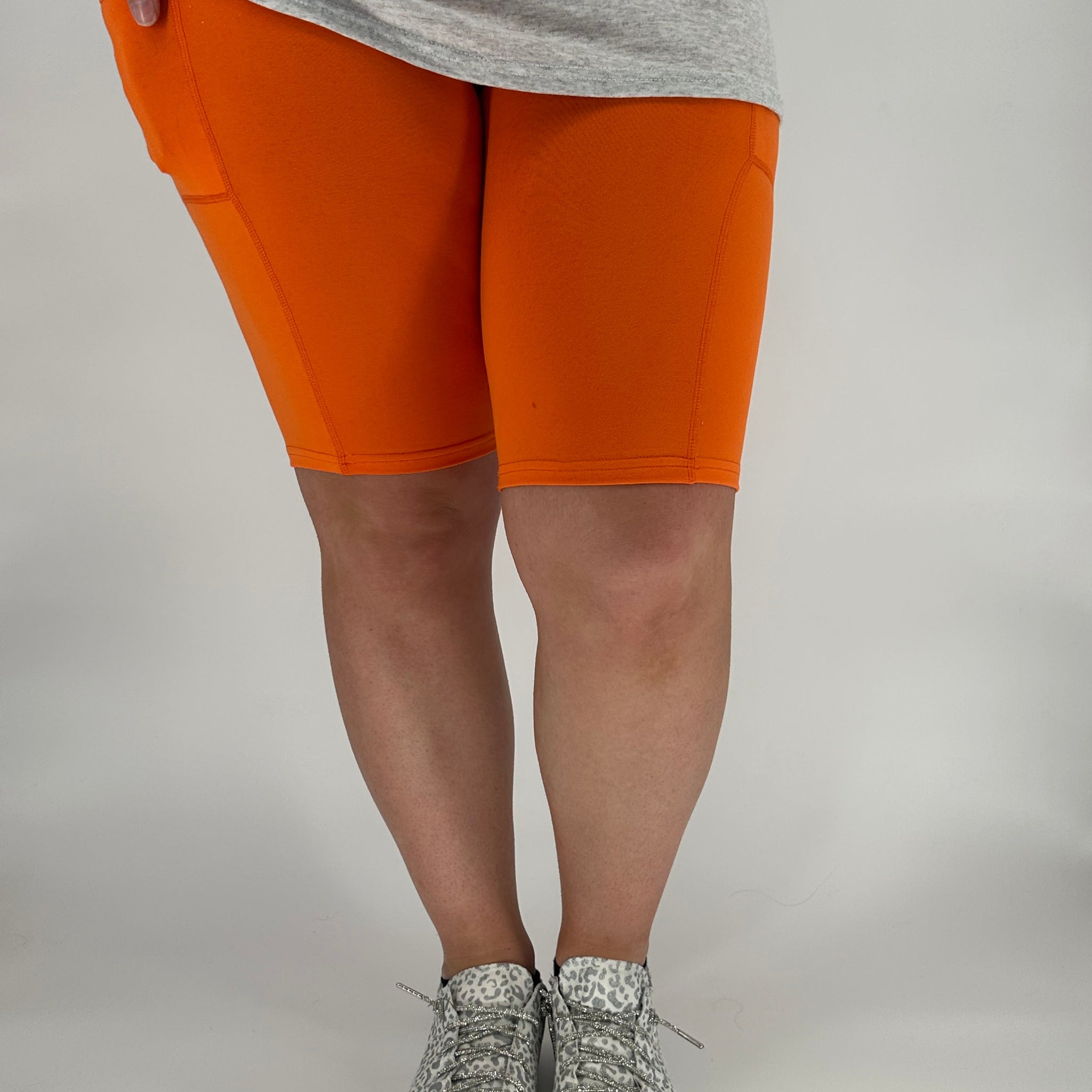 Orange Bermuda Shorts w/ Pockets