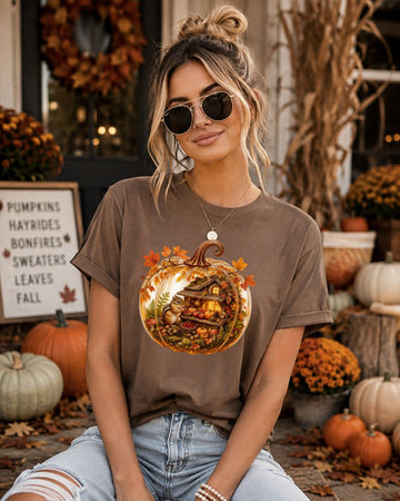 Cozy Pumpkin Squirrel Tshirt