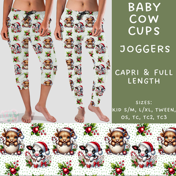 Batch #231 - Tis The Season - Closes 10/31 - ETA early/mid Dec - Baby Cow Cups Full and Capri Length Joggers