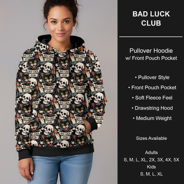 B295 - Preorder Bad Luck Club Pullover Hoodie (Closes 6/14. ETA late Aug.)