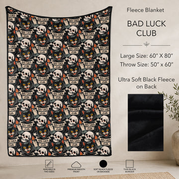 B304 - Pre-Order Bad Luck Club Fleece Blanket (Closes 7/31. ETA: early Oct)