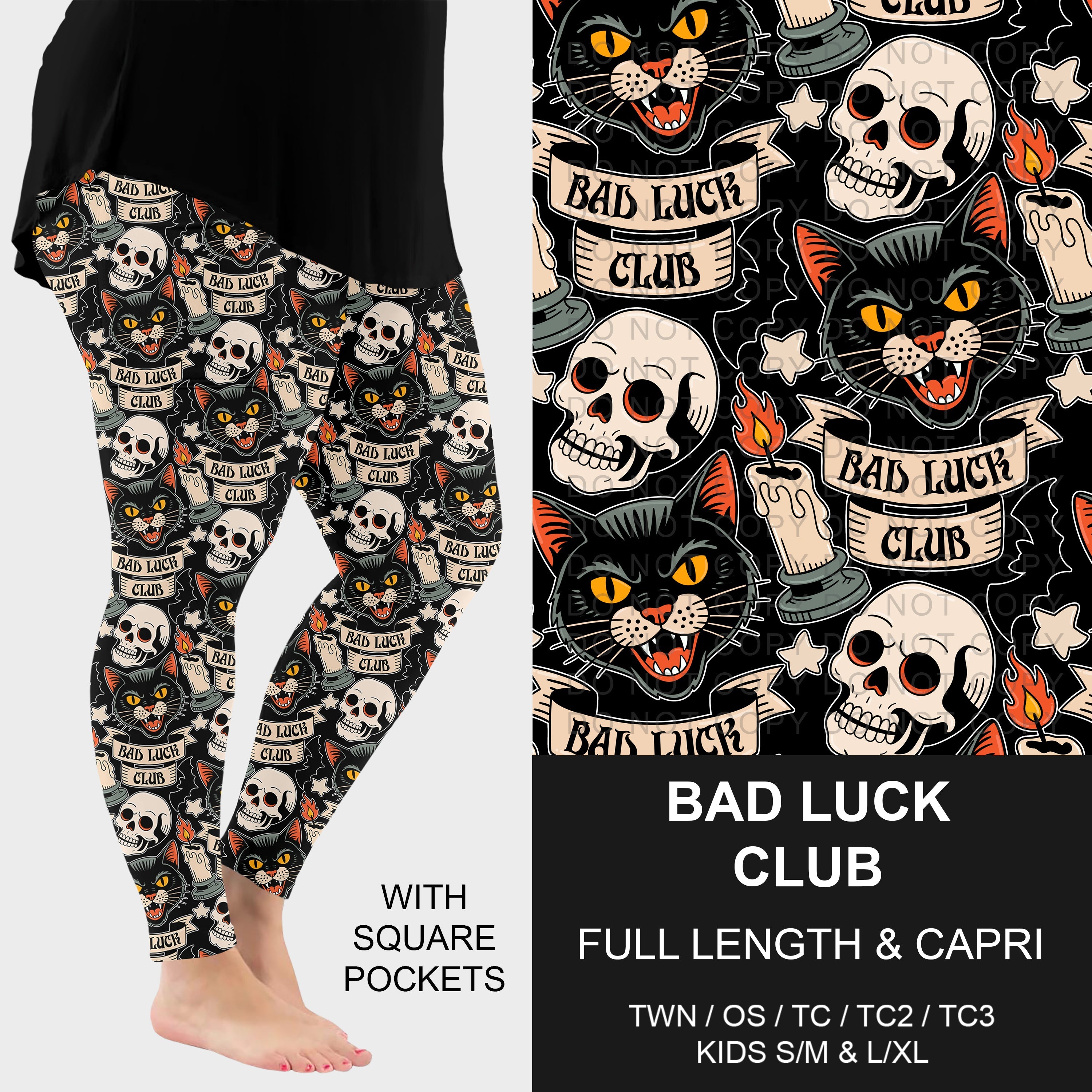 B295 - Preorder Bad Luck Club Leggings w/ Pockets (Closes 6/14. ETA: late Aug.)