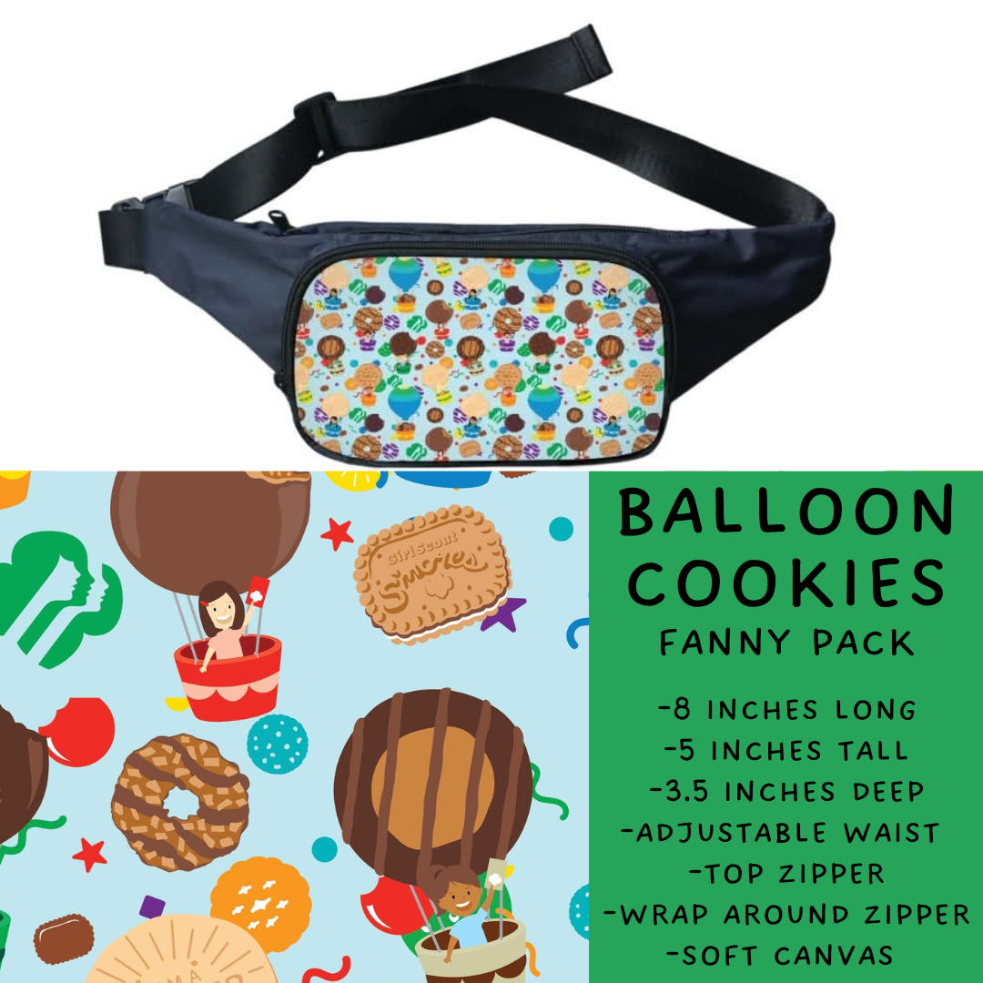 Batch #276 - Fanny Packs & Drawstring Backpacks - Closes 1/24 - ETA late March - Balloon Cookies Fanny Pack