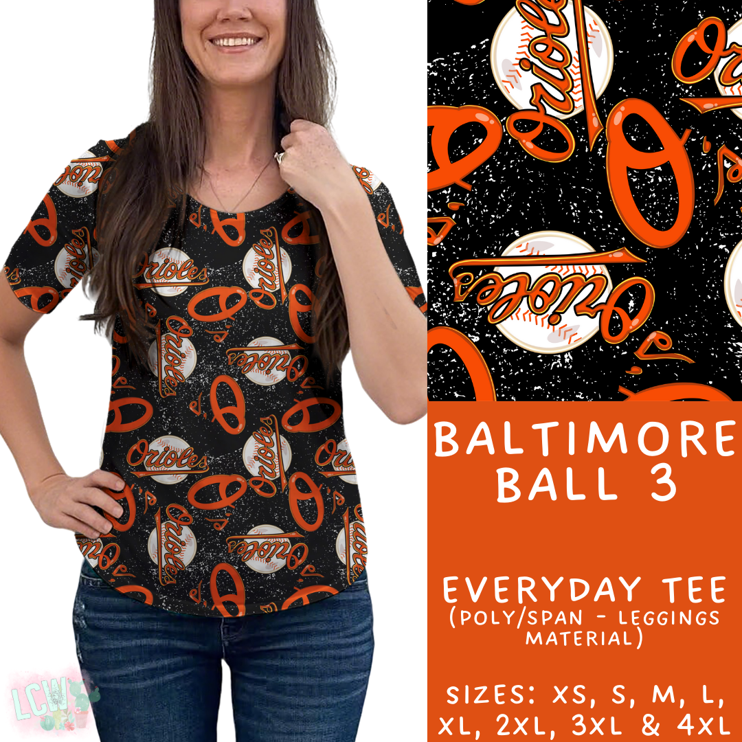 Batch #343 - Home Run Collection - Closes 5/22 - ETA mid July - Baltimore Ball 3 Everyday Tee
