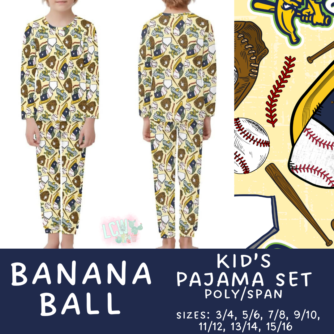 Batch #344 - Family Pajama Party - Closes 5/23 - ETA late July - Banana Ball Kid's Pajama Sets