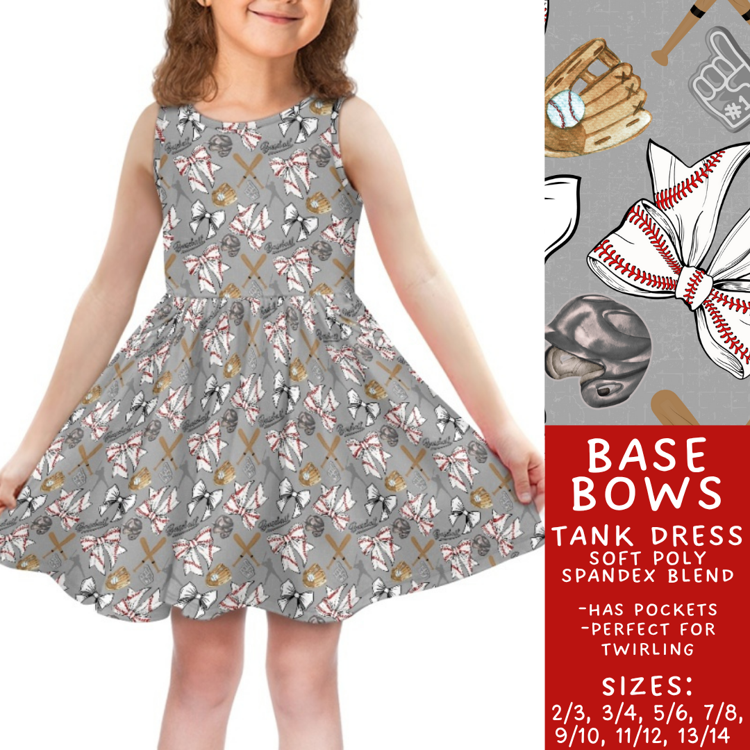 Ready To Ship - Base Bows Girls Tank Dress